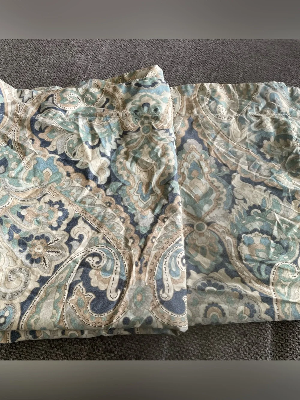Pottery Barn Oversized Paisley Pillowcase Serene Spa Bedroom Luxury Accent